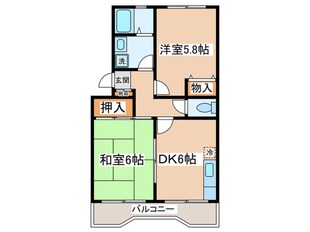 グレースマンション越野の物件間取画像